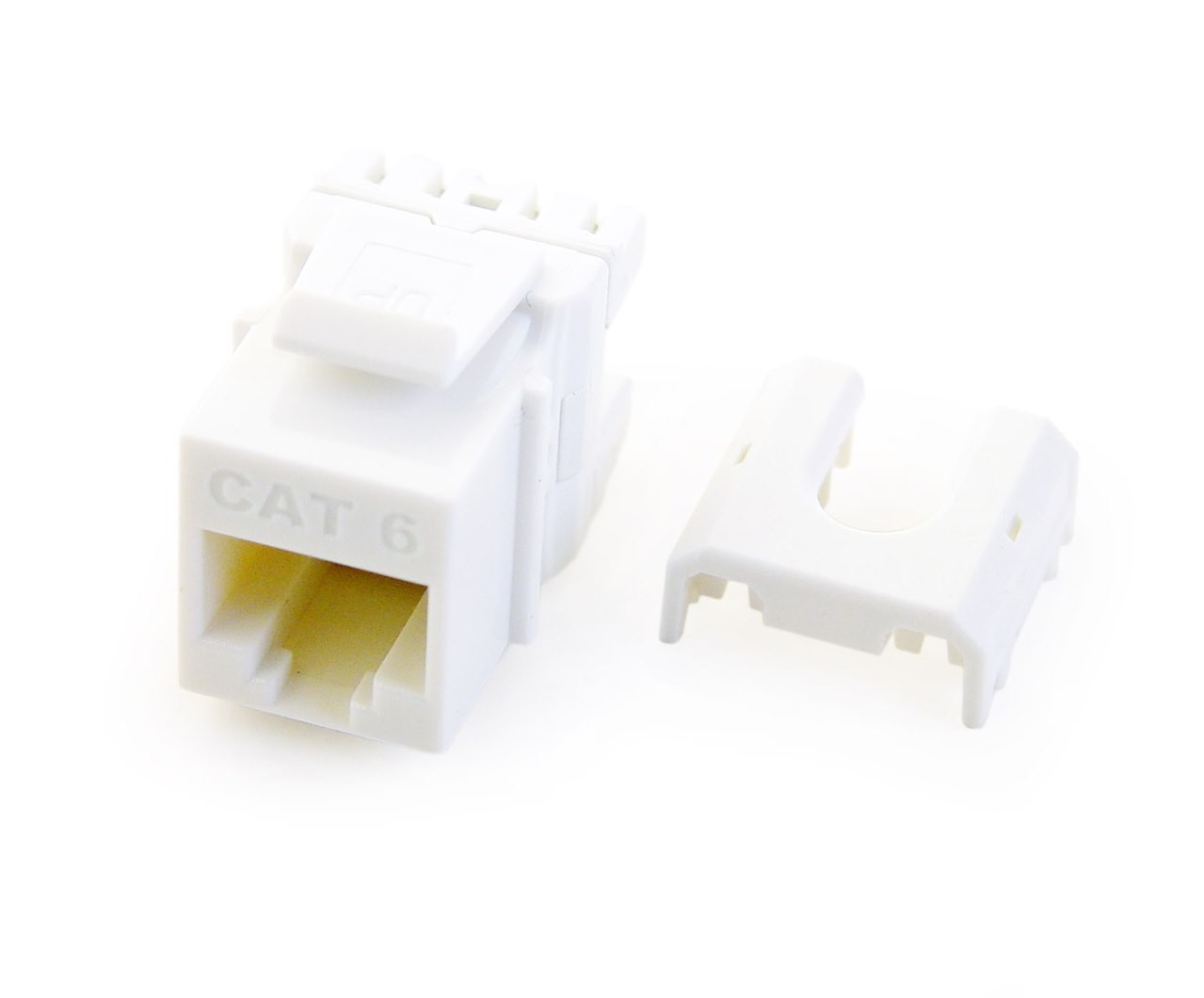 On-Q Cat6 QuickConnect RJ45 Keystone Insert In White