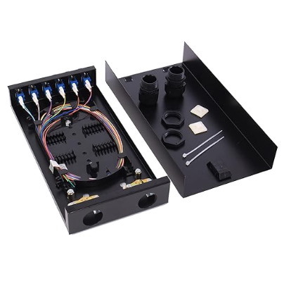 LC-SM 6 Duplex Box Cables 12 Port Wall Mount Fiber Enclosure