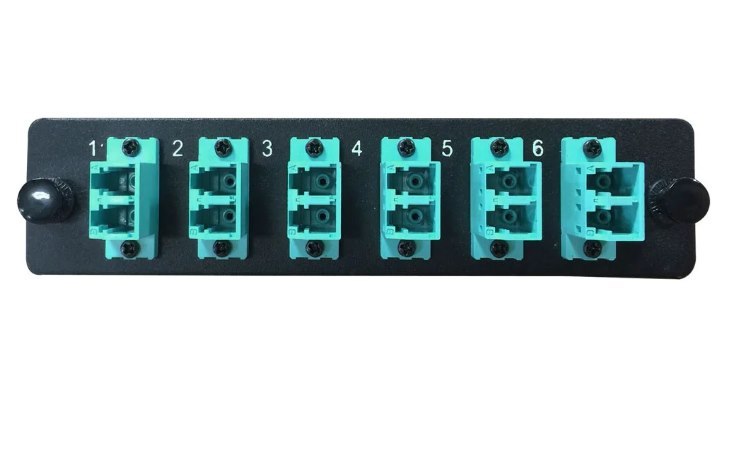 LGX Fiber Adapter Panel With 6 LC Quad Adapters/Ports