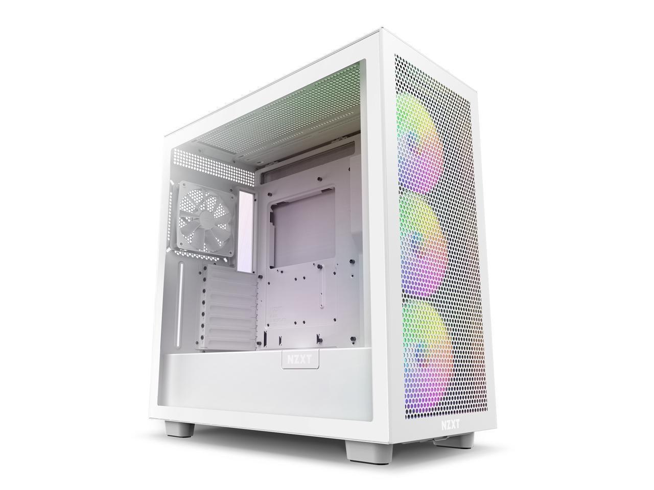 NZXT H Series H7 (2023) Flow RGB Edition Atx Mid Tower Chassis White Color-CM-H71FW-R1