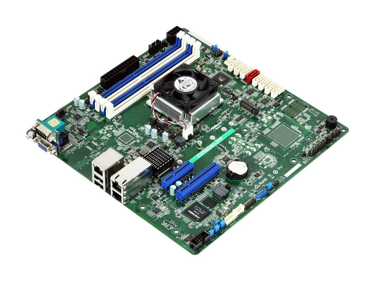 ASRock Rack C3758d4u-2Tp Micro Atx Server Motherboard 8 Core Soc Dual 10 Glan