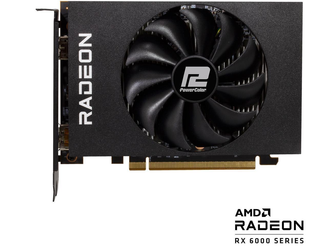 PowerColor Radeon RX 6400 4GB GDDR6 Pci Express 4.0 Itx Video Card Axrx 6400 4GBD6-DH