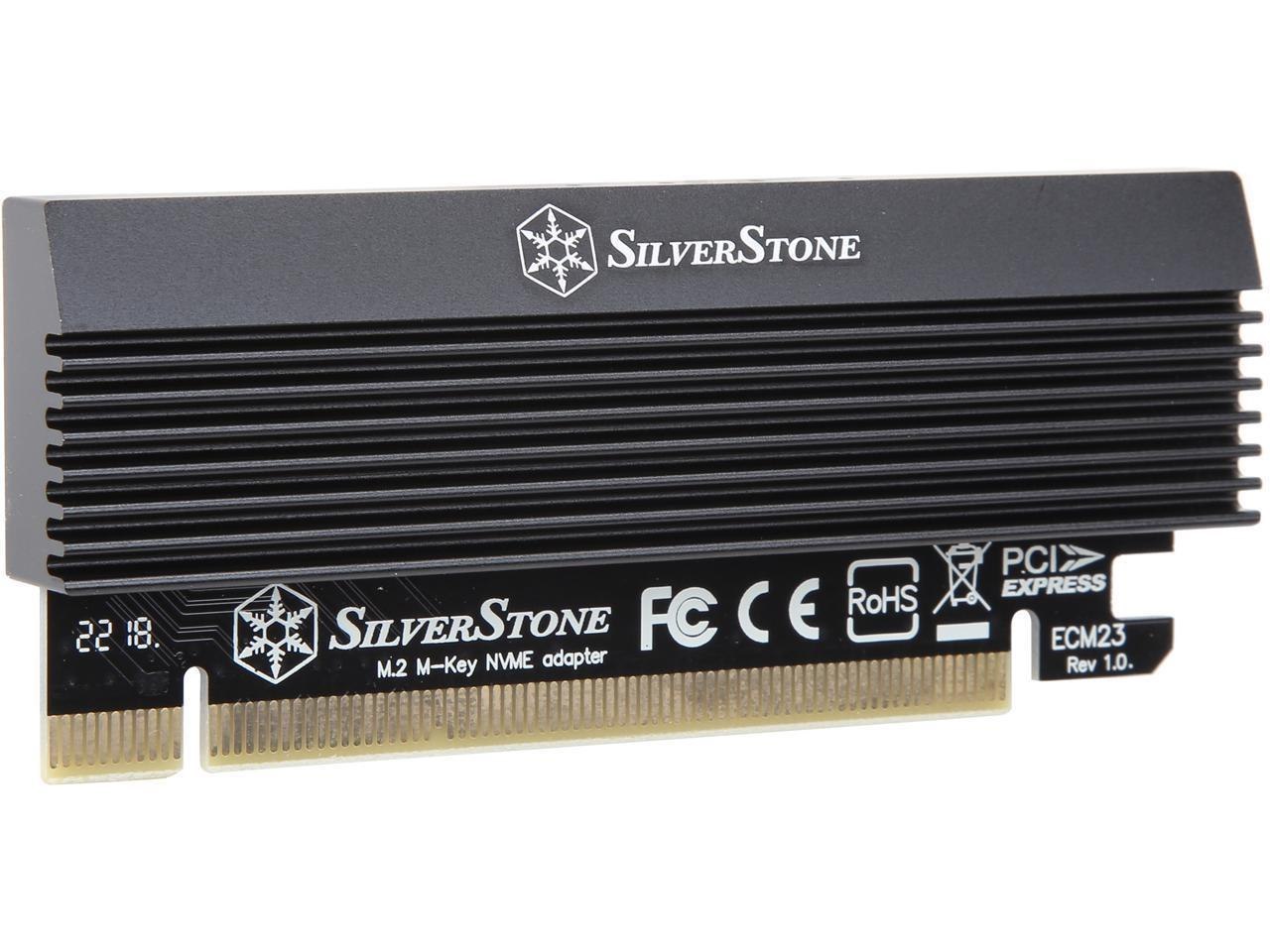 Silverstone Ecm23 M.2 NVMe SSD To PCIe 3.0 X16 Adapter With Heatsink