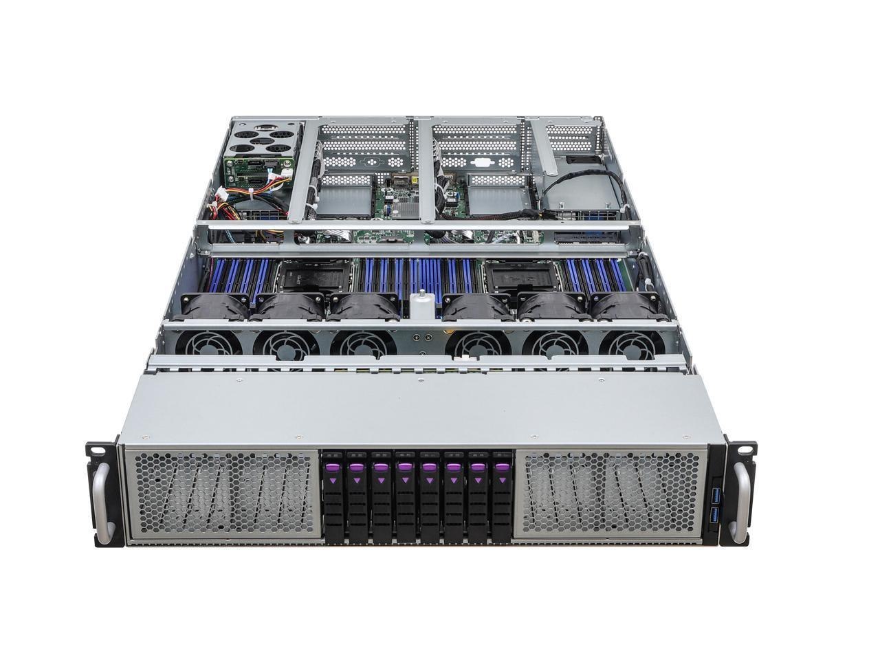 ASRock Rack 2U4g8e-Egs2 2U Rackmount Gpu Server Barebone Intel Dual Socket 4TH Gen Intel® Xeon® Scalable Processors (Lga 4677) C741 4 FHFL PCIe5.0 X16 Support Up To 4 GPUs 8 Hot-Swap 2.5" NVMe (PCIe5.