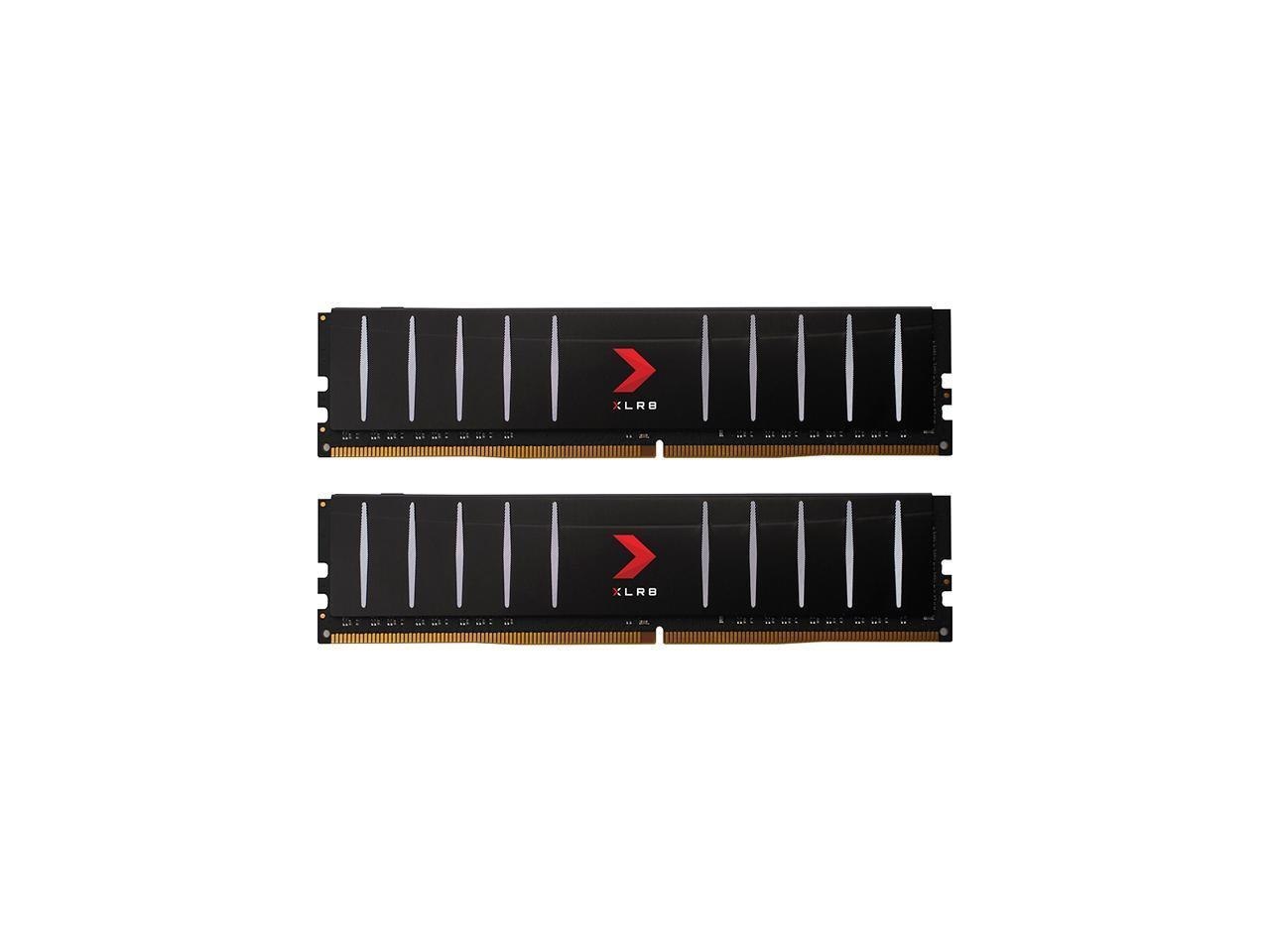 PNY Technologies PNY XLR8 32GB (2 X 16GB) 288-Pin PC Ram DDR4 3600 (PC4 28800) Low Profile Desktop Memory Model MD32GK2D4360018LP