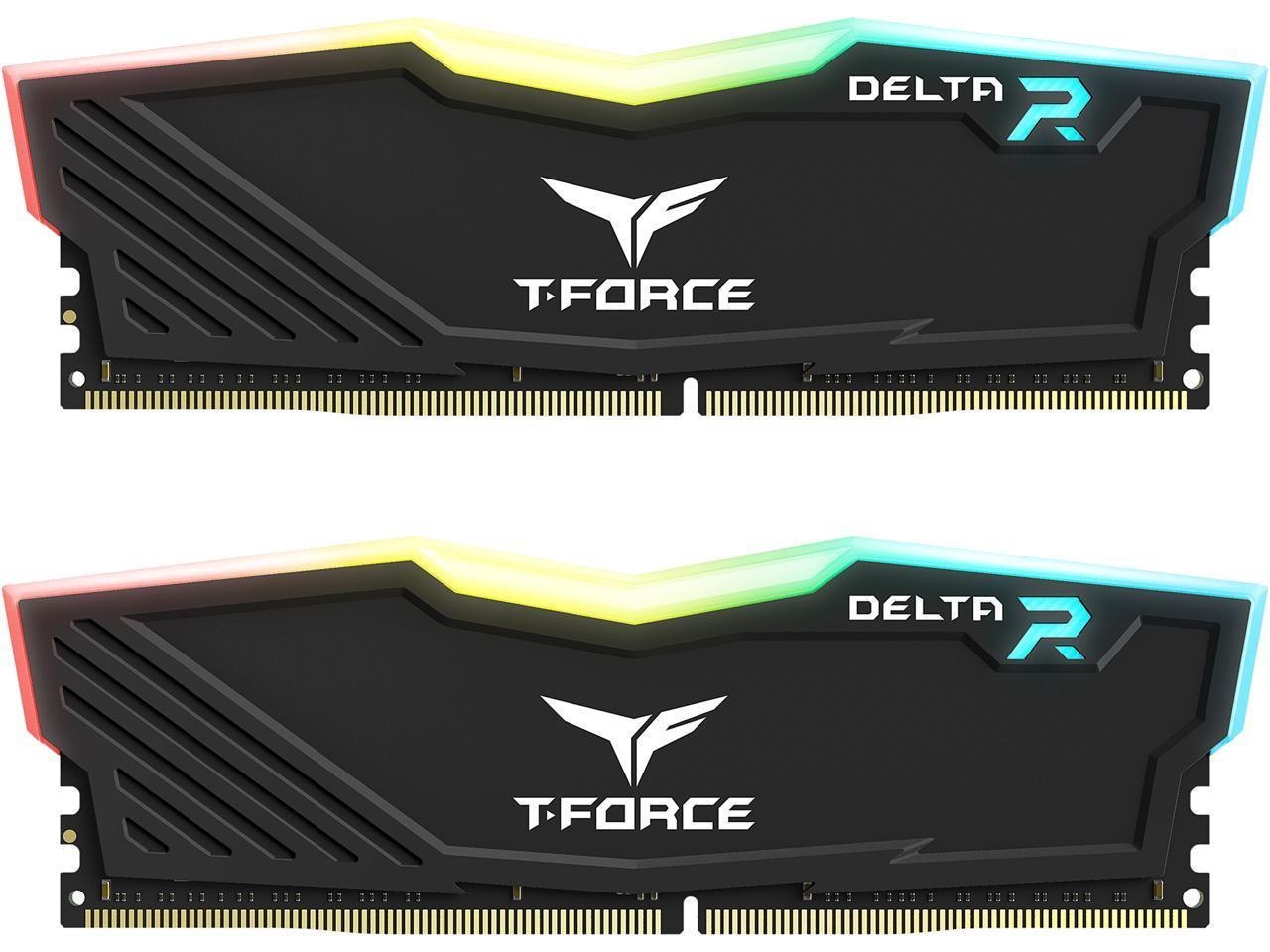 Team T-Force Delta RGB 64GB (2 X 32GB) 288-Pin PC Ram DDR4 3600 (PC4 28800) Desktop Memory Model TF3D464G3600HC18JDC01