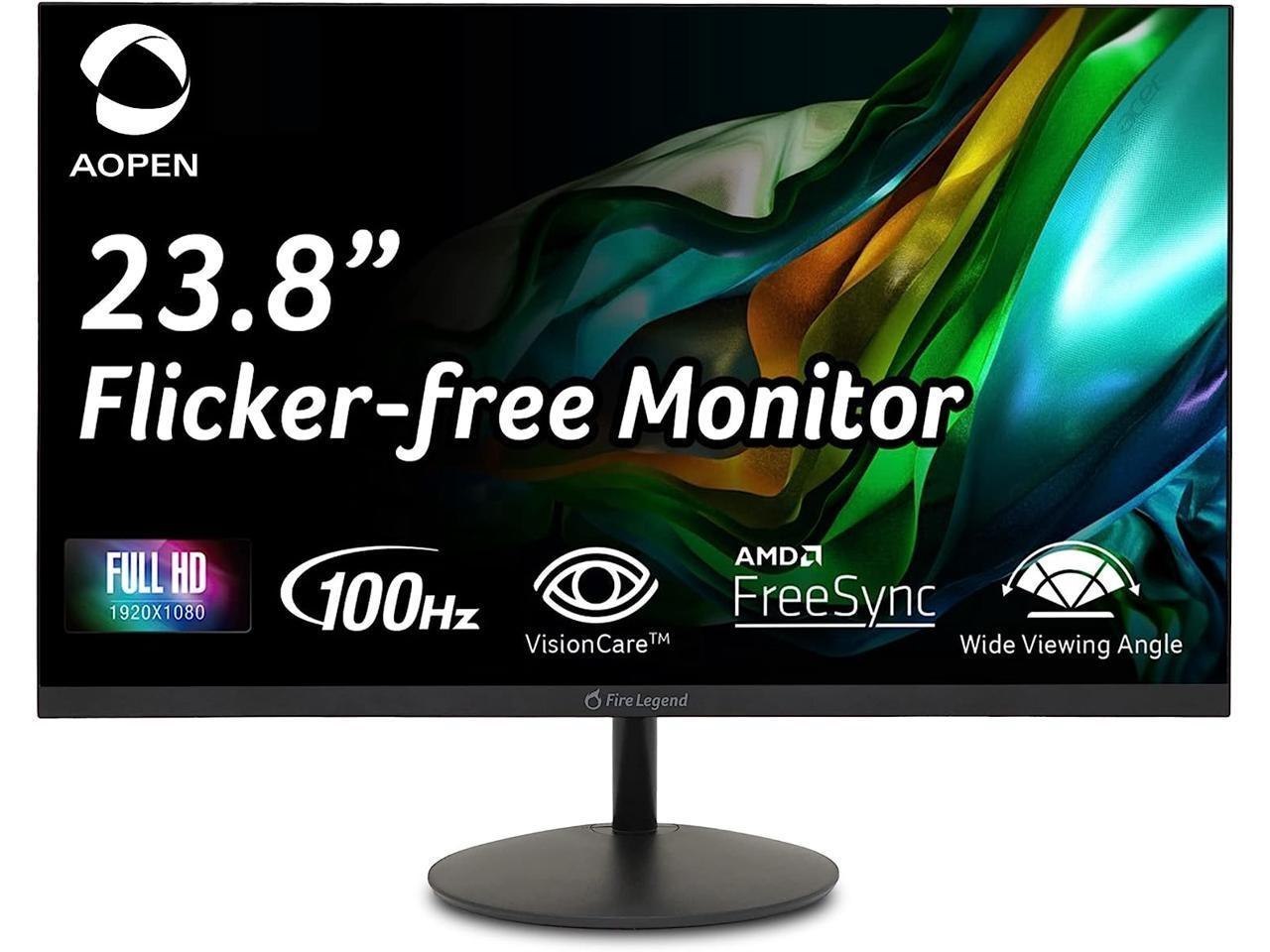 Aopen 24Sa2y Hbi 23.8Inch Ultra-Thin 1920X1080 100Hz Refresh Rate 1MS Response Time Amd FreeSync Monitor