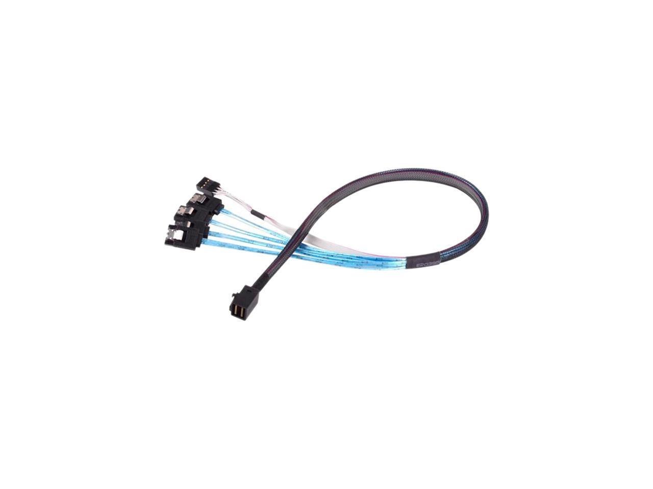 SilverStone SFF-8643 To SATA7-Pin With Sideband Mini Sas HD Cable (CPS05)