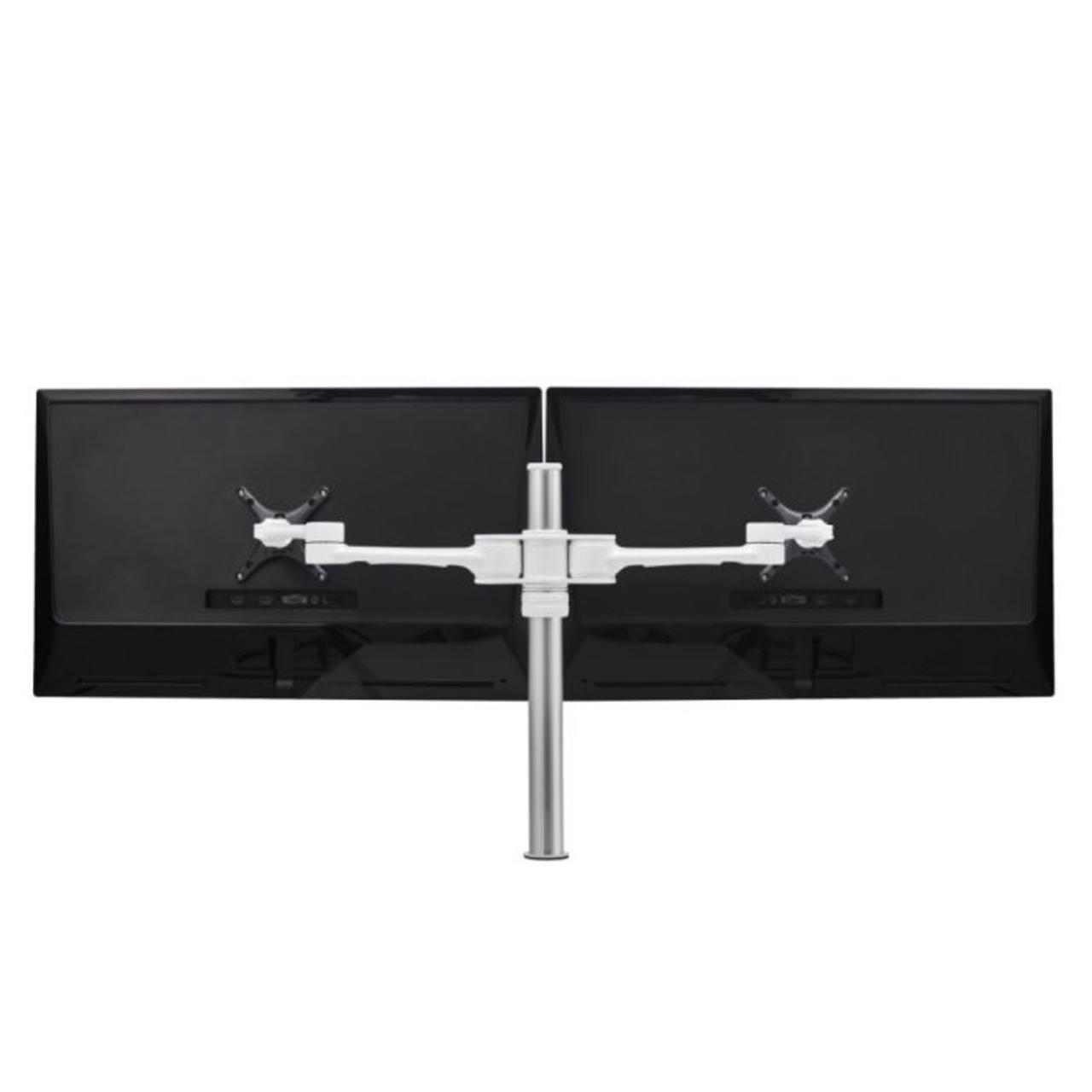Atdec Desk Mount for Mini PC, Monitor, Flat Panel Display, Curved Screen Display - White - Landscape/Portrait
