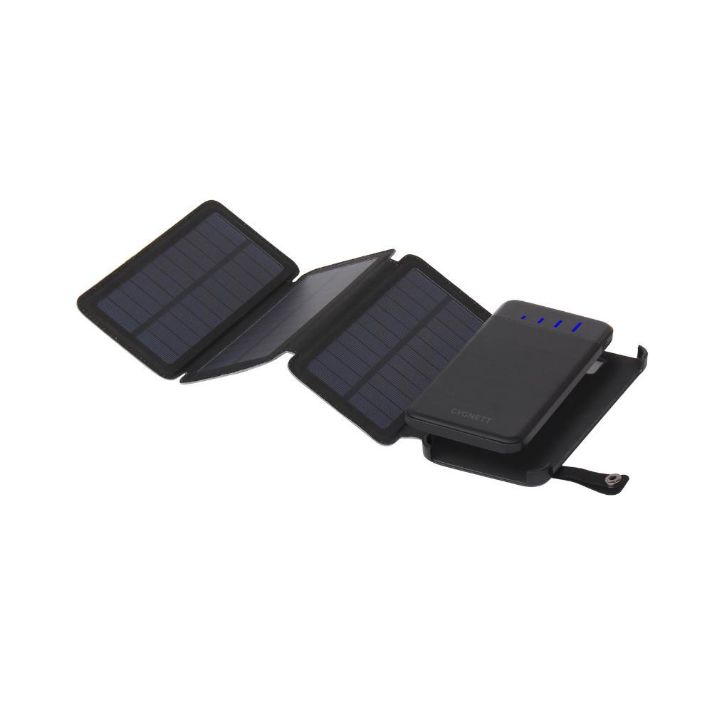 Cygnett ChargeUp Explorer 8000mAh (8K) Power Bank w/Detachable Solar Panels & Led Torch - Black