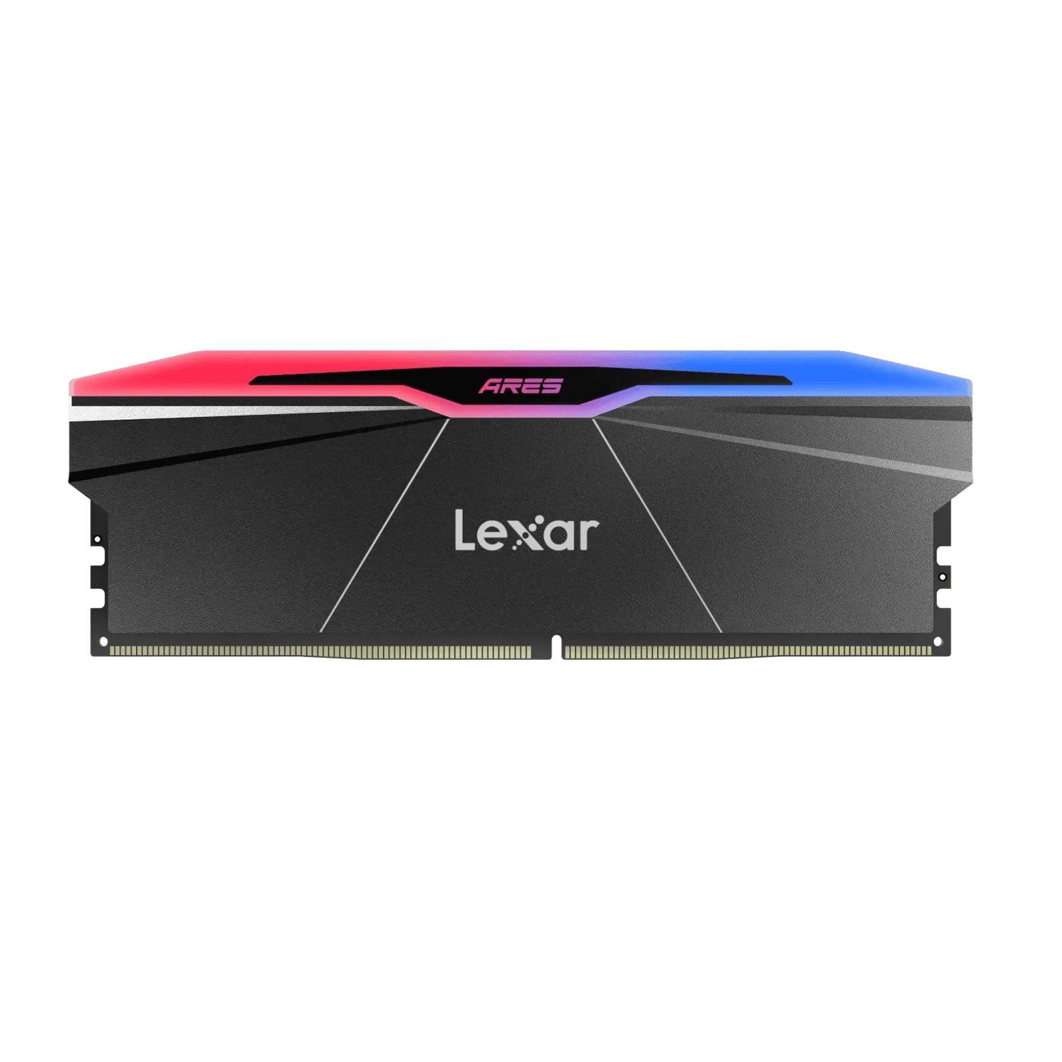 Lexar U-Dimm DDR5 6000 32GB (16X2) , Ares RGB 2ND Gen Black, 2Pack, GL