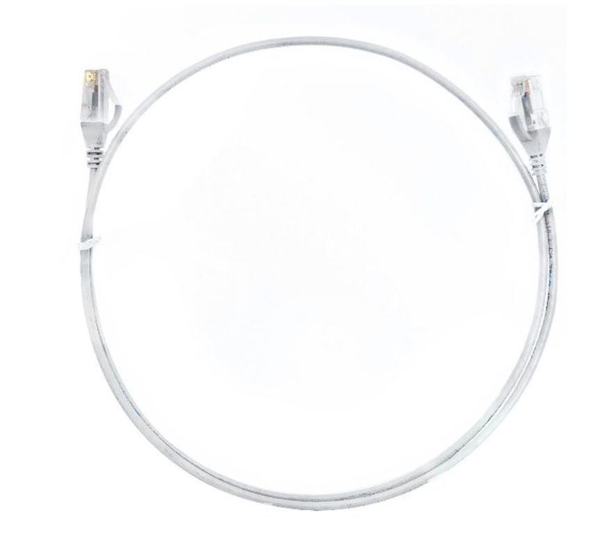 8Ware Cat6 Ultra Thin Slim Cable 10M - White Color Premium RJ45 Ethernet Network Lan Utp Patch Cord 26Awg For Data Only