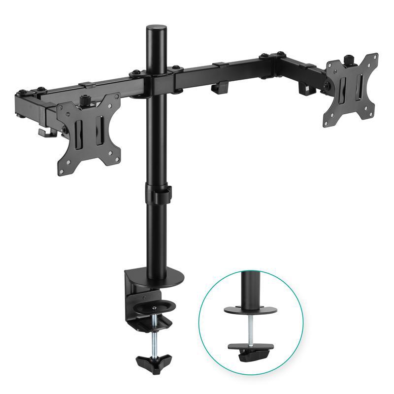 Mbeat® Activiva ErgoLife Dual Monitor Screen Double Joint Monitor Arm Detachable Vesa 360° Rotary Two Mounting Options Net Weight: 4.3KG