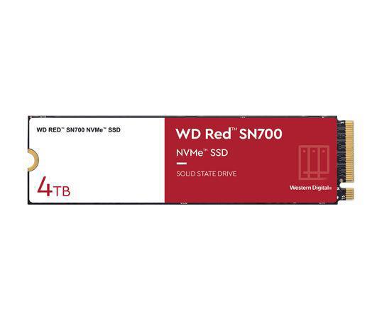 SanDisk Western Digital WD Red SN700 4TB NVMe Nas SSD 3400MB/s 3100MB/s R/W 5100TBW 550K/520K Iops M.2 Gen3x4 1.75M HRS MTBF 5YRS WTY