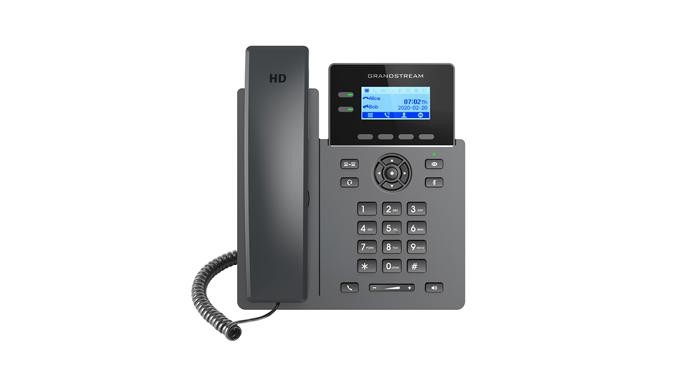 Grandstream GRP2602G Carrier Grade 2 Line Ip Phone, 2 Sip Accounts, 2.2' LCD, 132X48 Screen, HD Audio, Powerable Via Poe, 5 Way Conference, 1Yr WT