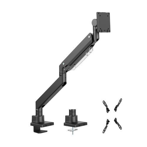 Brateck LDT80-C012 Super Heavy-Duty Gas Spring Monitor Arm For Most 17'~57' Monitors, Fit Curved Monitor, Matte Black