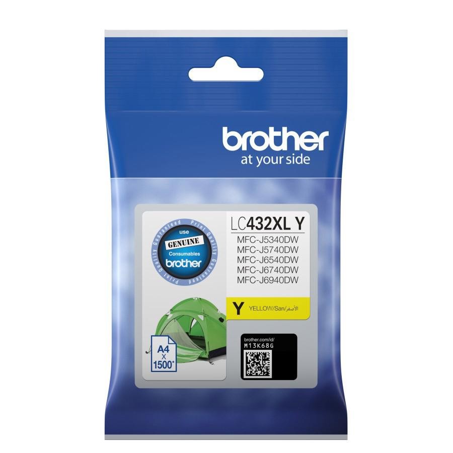 Brother LC432XLY Original High Yield Inkjet Ink Cartridge - Single Pack - Yellow - 1 Pack