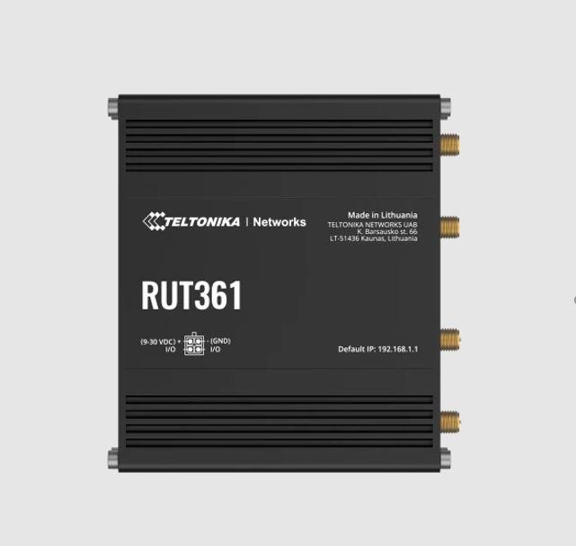 Teltonika Rut361 Industrial Cellular Router, Compact And Powerful Industrial 4G Lte Cat 6 Router/Firewall, Rugged Aluminium Housing, Psu Included