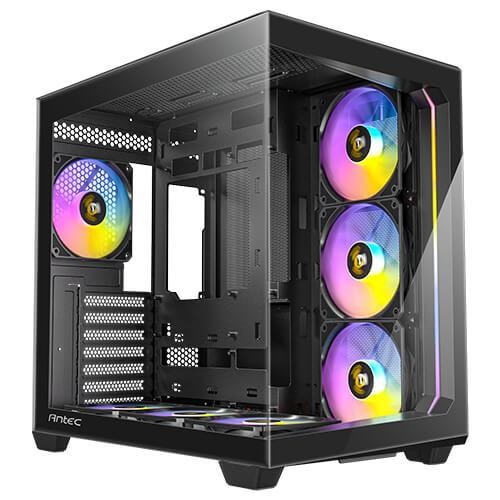 Antec C5 Argb Atx, Matx Seamless Edge To Edge, Black, 270 Degrees, 7X Argb + PWM Controller, 5090 Back Connect, Usb-C, Dual Chamber Gaming Case