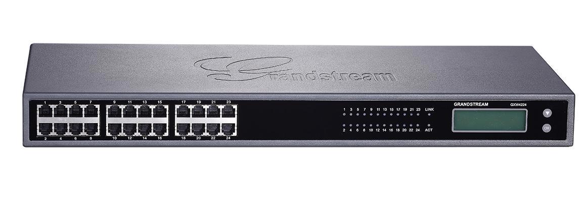 Grandstream GXW4224V2 24 FXS, 1 GigE, GDMS Compatible, Supports Simultaneous 3-Way Voice Conferencing Per Port, TLS And SRTP Security With Aes