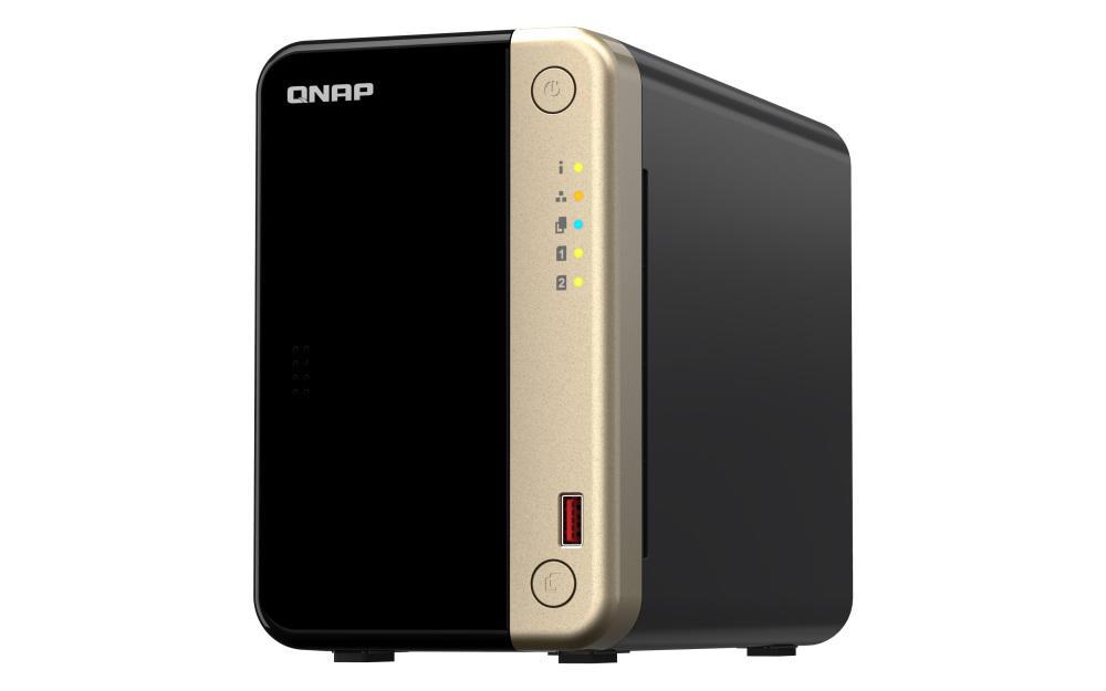 QNAP Turbo NAS TS-264-8G 2 x Total Bays SAN/NAS Storage System - 4 GB Flash Memory Capacity Celeron Quad-core (4 Core) - 8 GB RAM - DDR4 SDRAM Tower