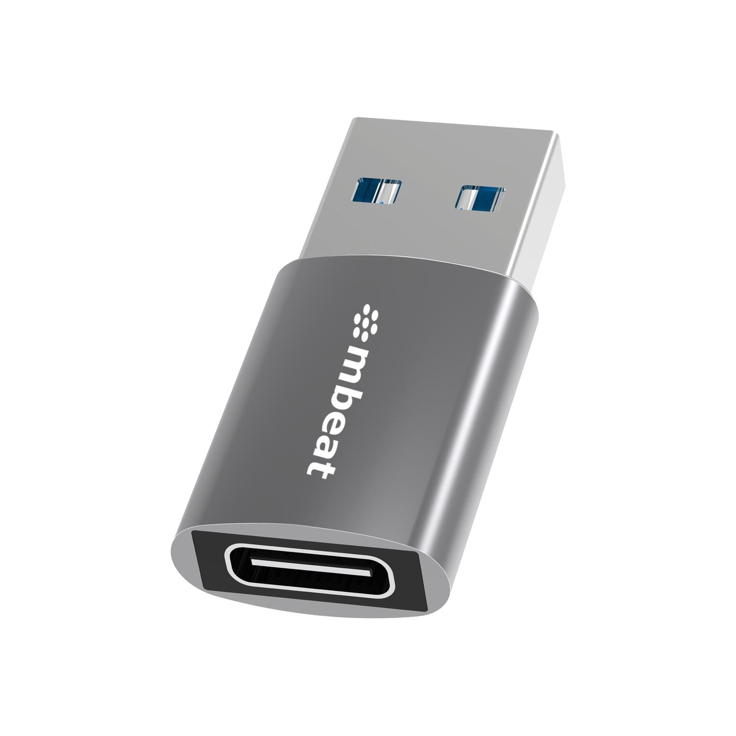 Mbeat® Elite Usb 3.0 (Male) To Usb-C (Female) Adapter - Converts Usb-C Device To Any Computers, Laptops With Usb-A Port, Usb 3.0 5Gbps - Space Grey