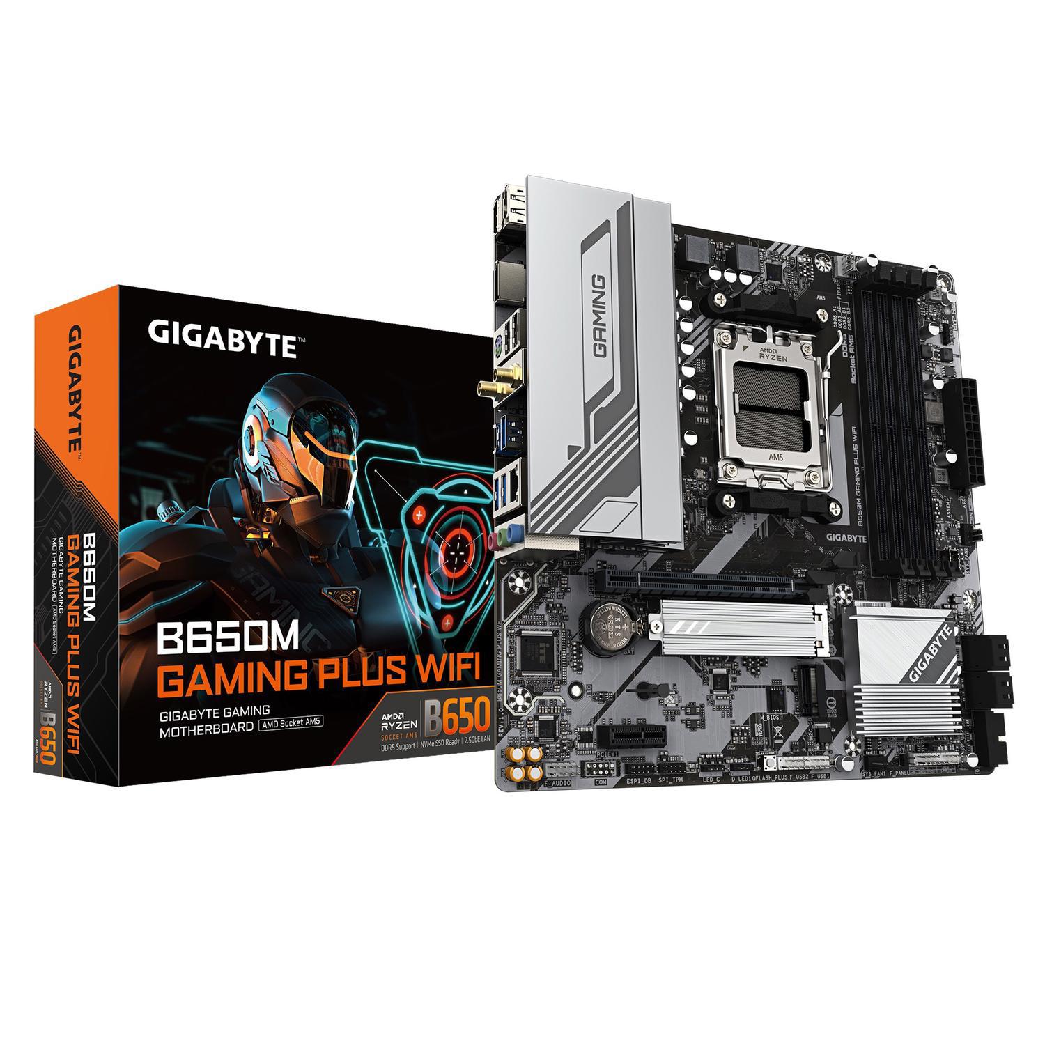 Gigabyte B650M Gaming Plus Wifi, Amd Am5, 4 X DDR5up To 256 G, 1 X Hdmi, 1 X Pci Express X16, 2 X M.2, 4 X Sata, 4 X Usb 3.2