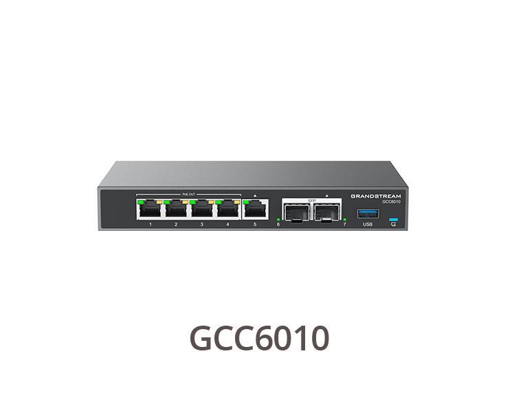 Grandstream GCC6000 Built-In Ippbx (10 Users, 4 Concurrent Calls) + Enterprise-Grade Firewall + VPN Router + 2 X 2.5 GB, 5 X GigE Network Switch