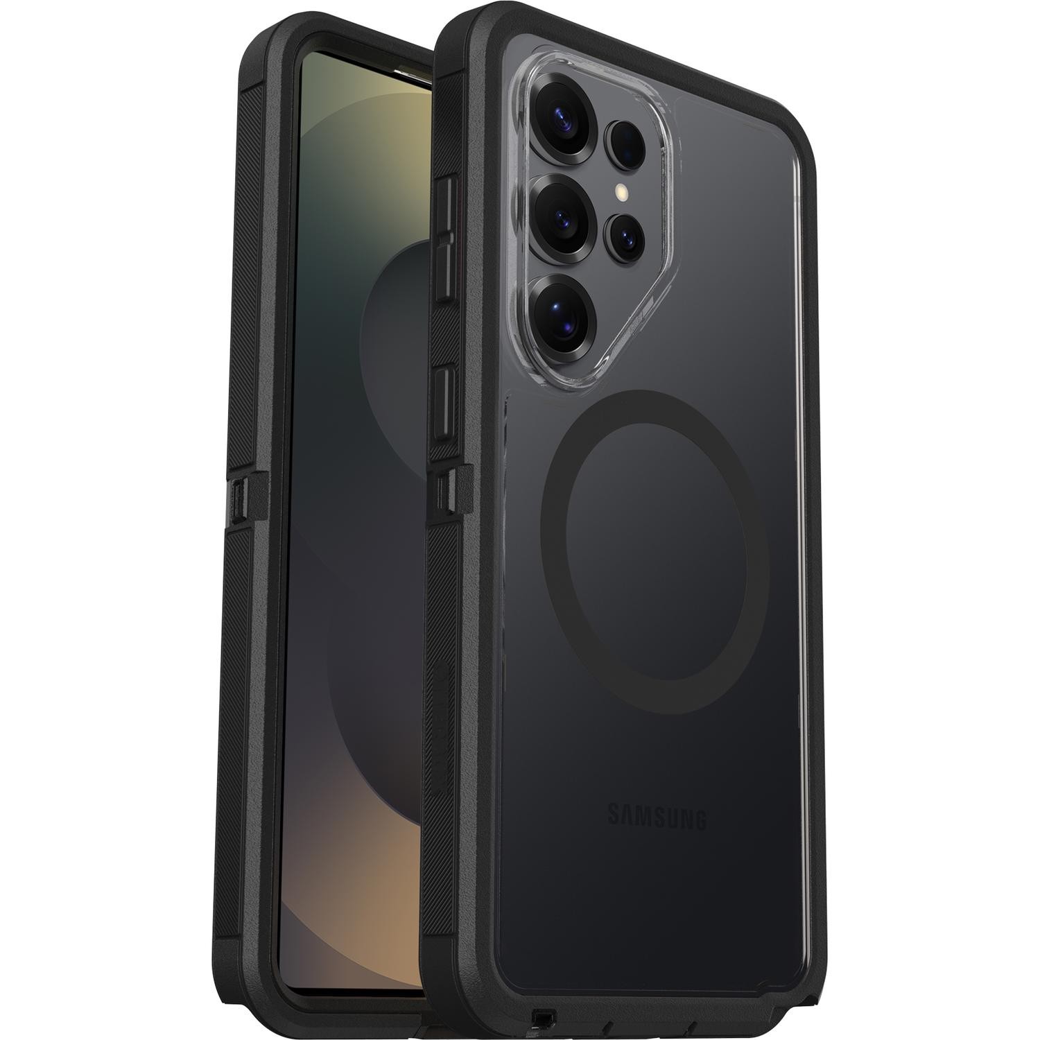 OtterBox Defender Pro XT Clear Samsung Galaxy S26 Ultra 5G (6.9') Case Dark Side (Clear/Black) -(77-99896),Drop+ 7X Military Standard,7 Years Warranty