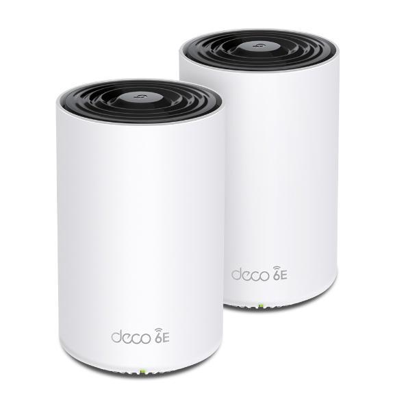 TP-Link Deco Xe75 Axe5400 Tri-Band Mesh Wi-Fi 6E System (2-Pack) 574 MBPS At 2.4 GHz + 2402 MBPS At 5 GHz + 2402 MBPS At 6 GHz