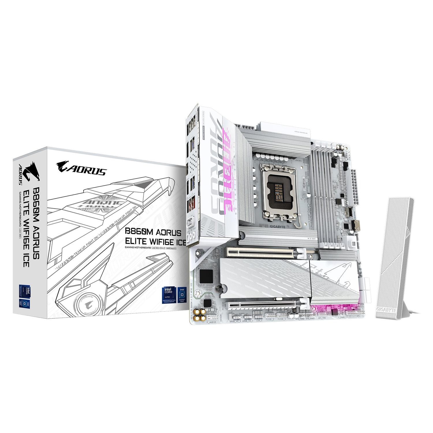 Gigabyte (LS) Gigabyte M/B B860M A Elt Wf6e Ice 1.0, Intel ® B860, 4 X DDR5 Up To 256 GB, 2X Hdmi, 2 X Pci Express X16, 3 X M.2, 4 X Sata, 9X Usb 3.2