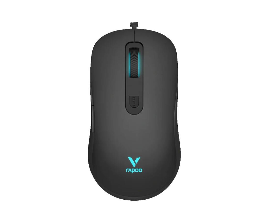 Rapoo V16 RGB Wired Usb Optical 12800Dpi Gaming Mouse Black