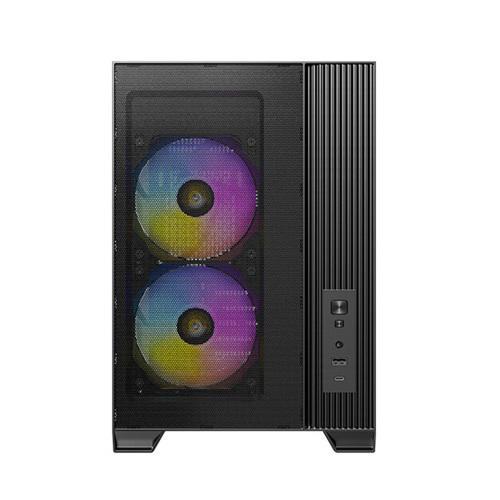 Antec Flux M Micro Atx/Itx, TG Side, 5 Slots, 2X3.5',2X2.5', 6X120MM Fans Incl Argb, 360MM Rad, GPU≤405mm, CPU≤175mm, Usb-C. Compact MicroATX Case