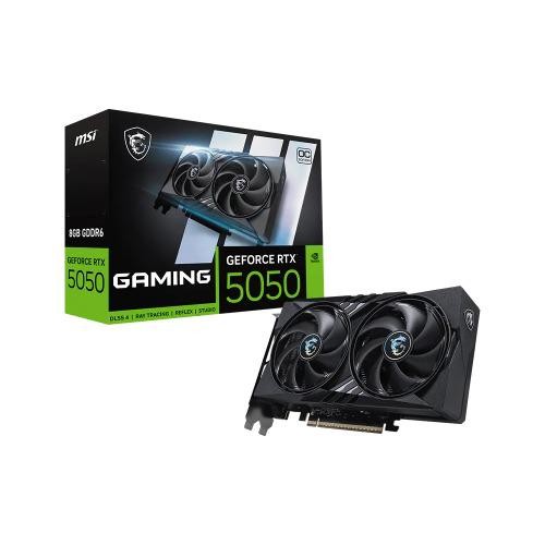 Msi nVidia GeForce RTX 5050 8G Gaming Oc, Boost: 22632 MHz, Cuda 2560 Units, 8GB GDDR6, Hdmi™ X 1 (Embargo)