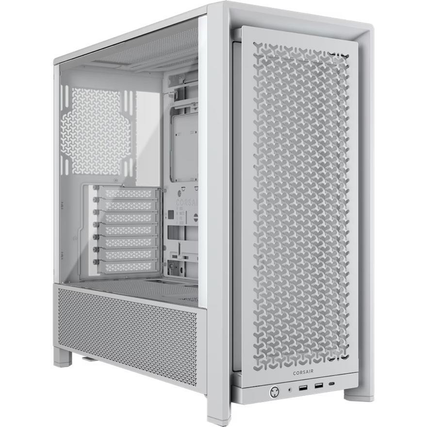 Corsair Frame 4000D Modular Mid-Tower PC Case - White, Atx, 430MM Gpu, 170MM Cpu Cooler, 360MM Rad, 1X HD Audio, 1X Usb-C 3.2 Gen 2
