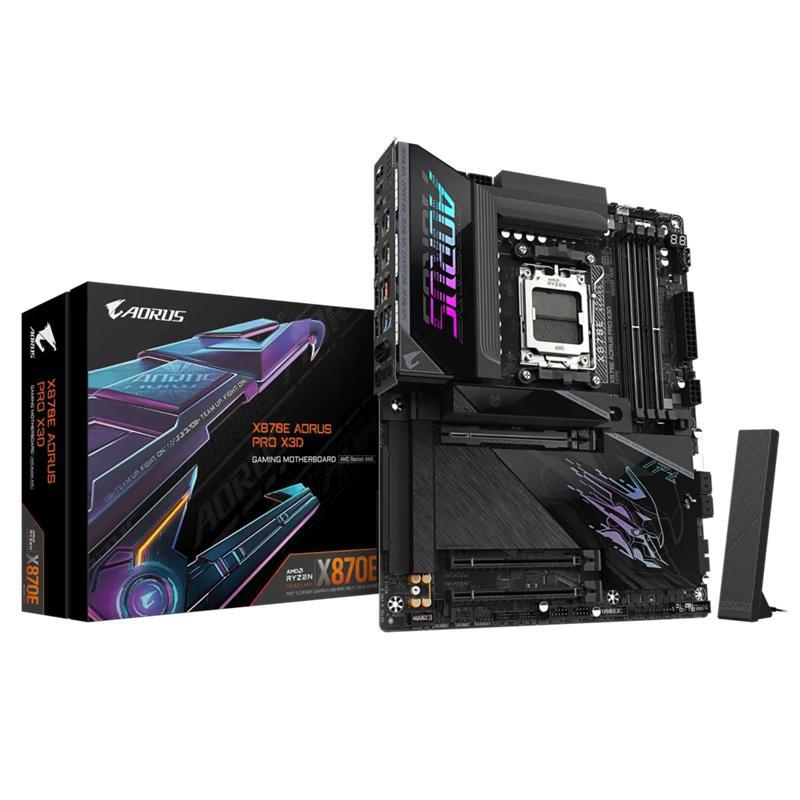 Gigabyte X870e Aorus Pro X3D Am5 DDR5 256GB Usb4 Wi-Fi7 BT5.4 5GbE PCIe5 M.2 PCIe5/4 Hdmi Alc1220 Atx 30.5×24.4CM