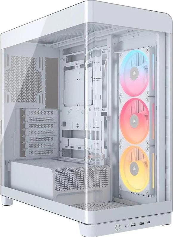 Corsair Frame 4500X LX-R RGB Link Panoramic Glass Mid-Tower PC Case White: Up To 460MM Gpu, 360MM Radiators, Rich I/O, And Versatile Fan/Rad Mounts