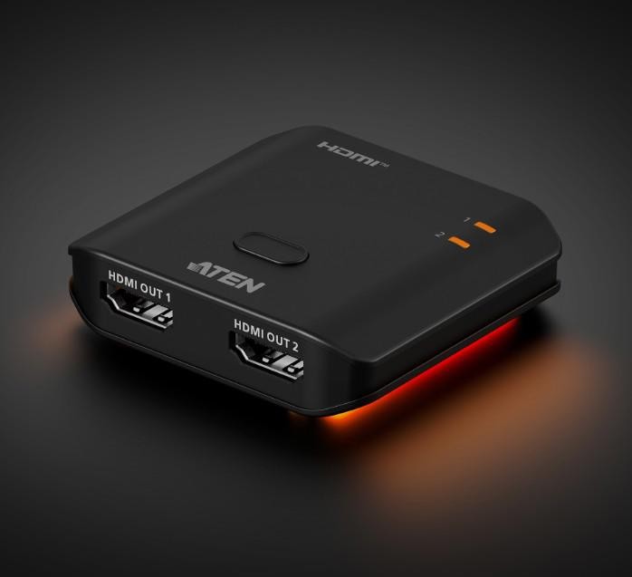 Aten Essential 2-Port True 4K Hdmi Splitter, Edid SYNC™, One Hdmi Source Shares Two True 4K Displays, LPCM 7.1, Dolby® & DTS-HD Master Audio™