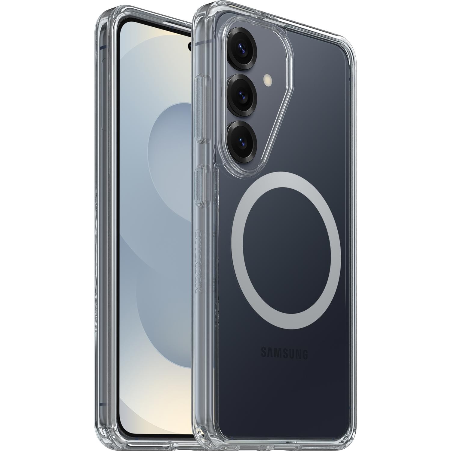 OtterBox Symmetry Clear Magnets Samsung Galaxy S26 5G (6.3') Case Clear - (77-99970), Drop+ 3X Military Standard, Raised Edges, 7 Years Warranty