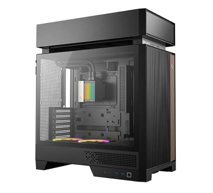 DeepCool CL6600 Innovative Compartmentalised Atx Case, Pre-Installed 360MM Liquid Cooler, Up To 388MM GPUs, BTF, 7 Expansion Slots