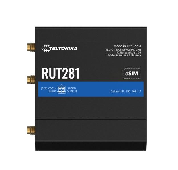 Teltonika Rut281 Compact Global Lte Cat 4 Router, Telit, Sim & Esim, Automatic Failover, 2 X RJ45 Ports, Psu Included