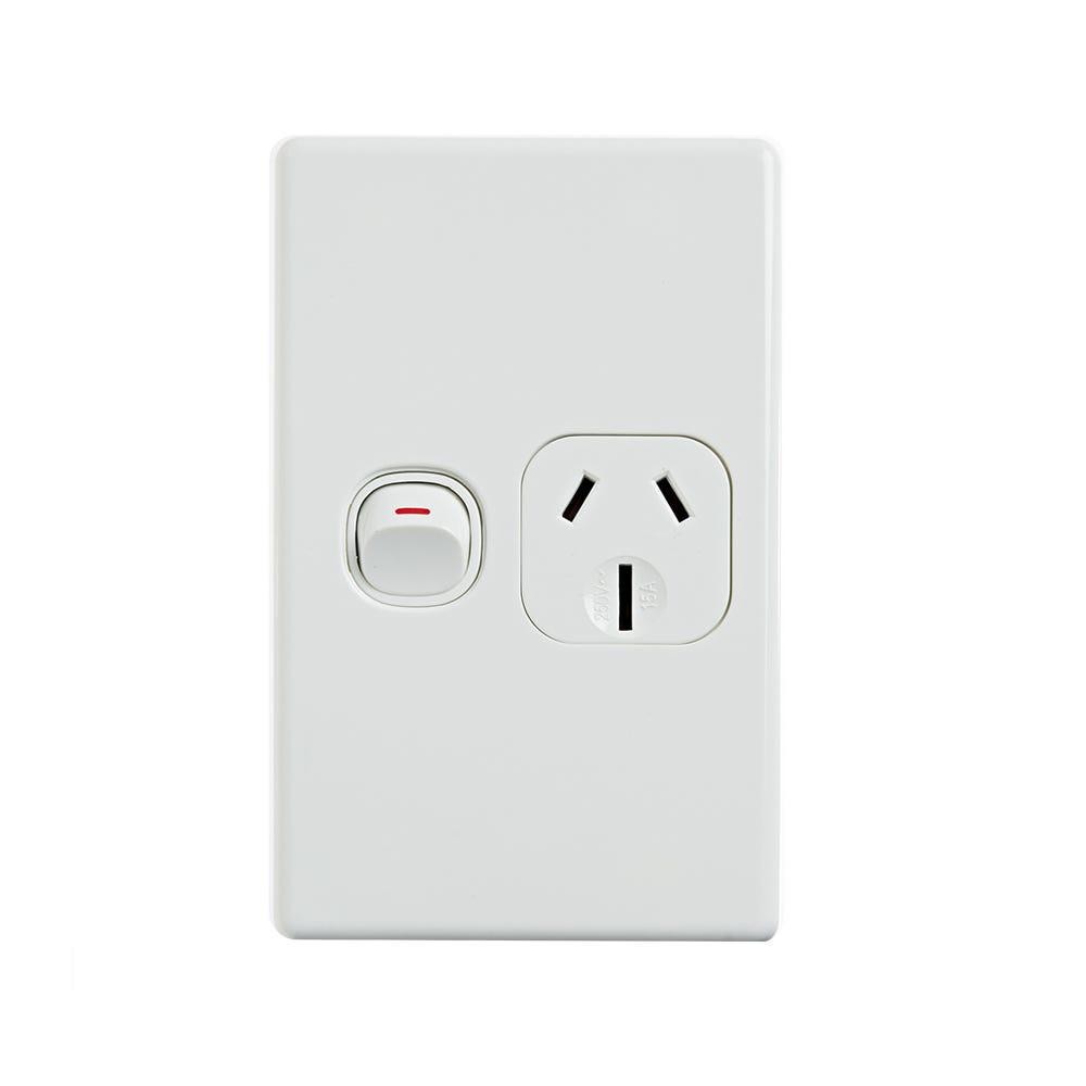 4Cabling 4C | Elegant Single Power Point 250V 15A | Vertical