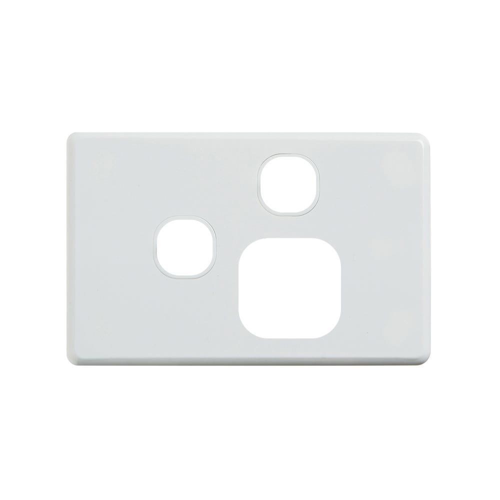 4Cabling 4C | Classic Single Power Point With Extra Switch Cover Plate - White ***