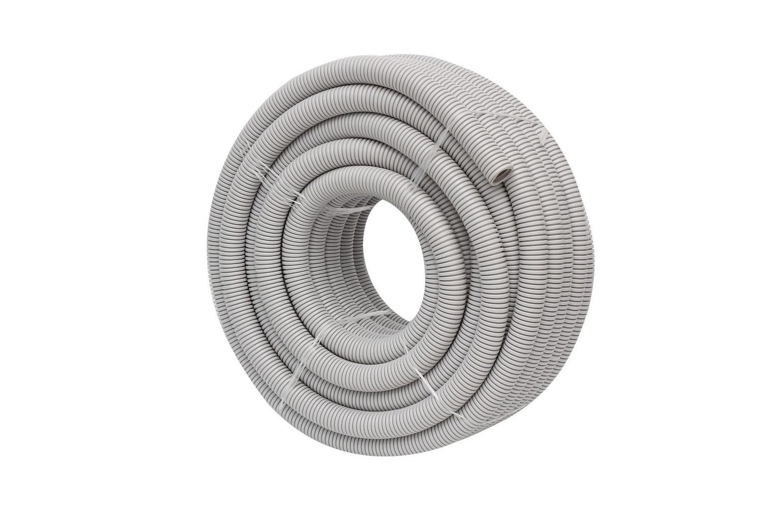 4Cabling 4C | 20MM Corrugated Conduit Medium Duty Grey 50 Meter/Roll