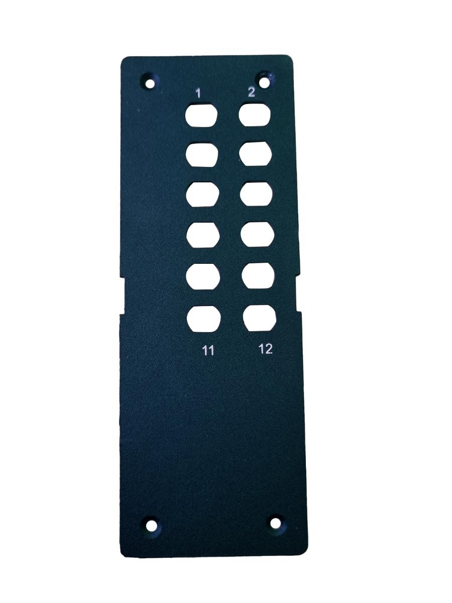 4Cabling 12 Port ST Simplex Fobot Din Mini Frontplate | Suitable For 015.004.0011