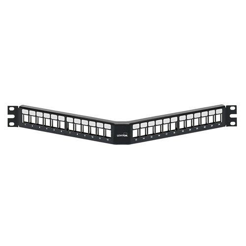 Leviton - Angled Patch Panel Quickport 24 Port 1U