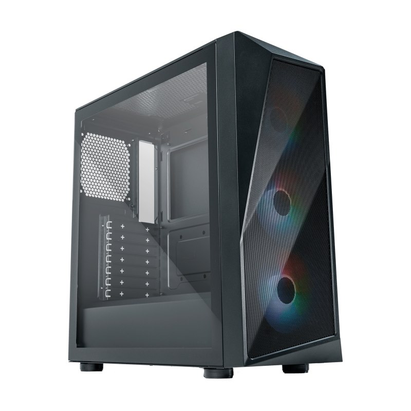Cooler Master CMP520, Atx, 3X Argb Fans With Mesh Geode Front Panel, Full Black Coating &