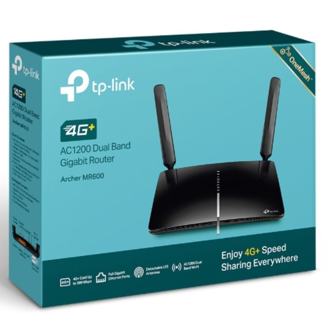 TP-Link Archer MR600 Wi-Fi 5 IEEE 802.11ac 1 SIM Ethernet, Cellular Modem/Wireless Router