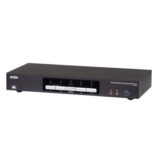 Aten (Cs1944dp-At-U) 4-Port Usb 3.0 4K DisplayPort Dual Display KVMP&trade; Switch