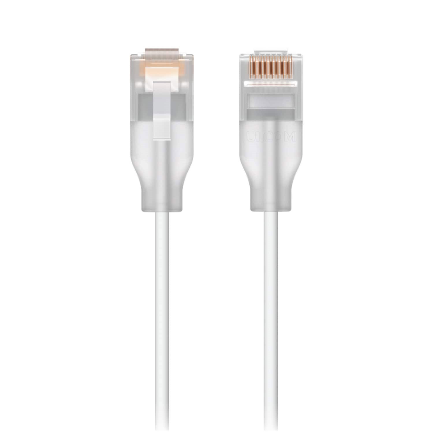 Ubiquiti UniFi Etherlighting Patch Cable, 	Single Unit, UACC-Cable-Patch-EL-0.15M-W, (2) Translucent Booted RJ45, Indoor, Length 0.15M, White